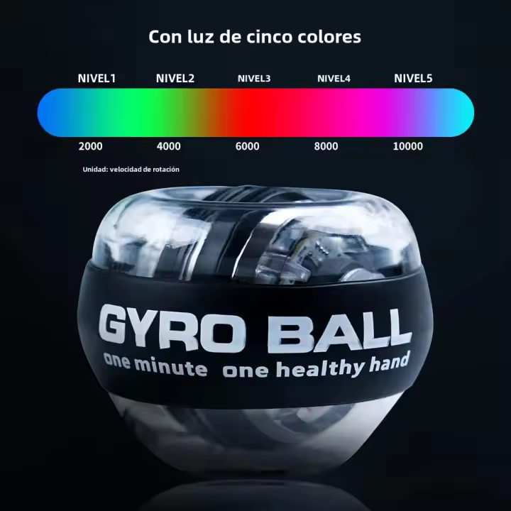 Entrenador De Muñeca LED Con Bola De Energía Auto-Iniciada Equipo Deportivo De Fitness Para Braza Mano Antebrazo Juguetes De Rotación De Giroscopio - 1