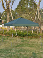 Cenador Plegable 3x3m Carpa de Jardín con Bolsa de Transporte con Ruedas Impermeable y Marco de Acero Gazebo para Exterior Fiestas Camping Verde - details 1