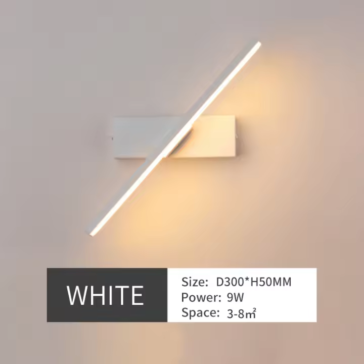 Candelabros de luz LED de pared para decoración de interiores, lámpara de noche para mesita de noche, arte para electrodomésticos, dormitorio y sala de estar - 1
