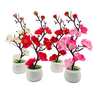 1PCS Arbolito De Bonsái Artificial En Maceta Flores Falsas Para Decoración De Hogar Y Jardín De Hoteles Plantas Simuladas Para Mesa - details 4
