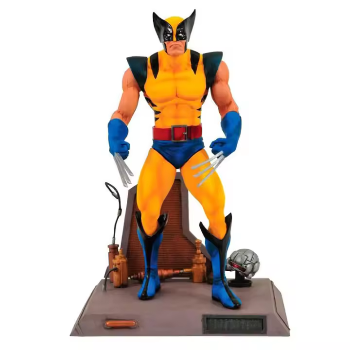 Figura Lobezno de Diamond Marvel Select con traje amarillo y articulada - 1