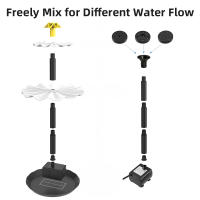Bomba De Fuente Solar 2.5W Para Baño De Pájaros Con 9 Boquillas Bomba De Agua Solar Para Jardín Piscina Tanque De Peces Acuario - details 2