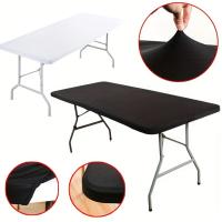 Elegante Fundas Para Mesa Cubierta Impermeable Y Elástica En Poliéster Duradero Hecho a Mano Ideal Para Bodas Banquetes Fiestas Navideñas Color Sólido - details 15