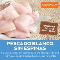 NATURES VARIETY HEALTHY GRAIN PARA PERROS MEDIUM/MAXI CON PESCADO BLANCO 10 Kg. Pienso con pescado blanco sin espinas y arroz integral para una nutrición óptima. Enriquecido con ingredientes vegetales para una dieta equilibrada - details 0