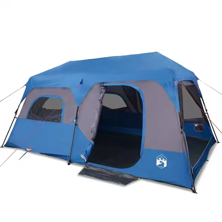 vidaXL Tienda familiar 9 personas impermeable apertura rápida azul - 1