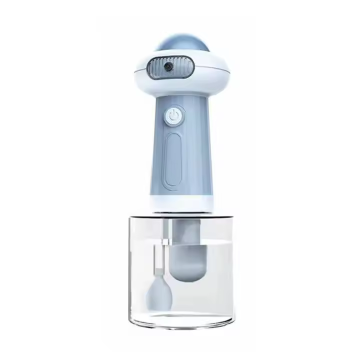 Ducha eléctrica para perros, ducha eléctrica impermeable con dispensador automático de jabón, champú magnético recargable y máquina de burbujas para mascotas - 1