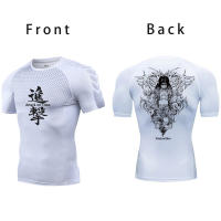 Camiseta De Compresión Secado Rápido Para Hombre Attack on Titan Fitness Gorrito Gótico Camiseta Deportiva Manga Corta Manga Larga Manga Media Para Verano Manga Corta Manga Larga Manga Media - details 15