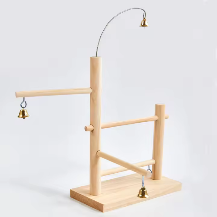 Estante De Madera Para Pájaros Juguete Interactivo Para Periquito Estación De Entretención Y Entrenamiento Para Pájaros - 1