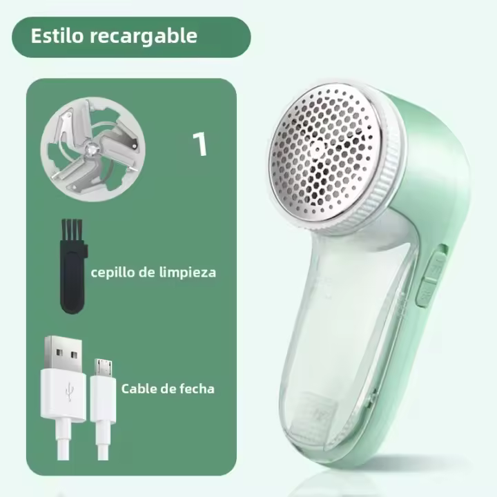 Cortador De Pelusa Para Ropa Doméstico Eliminador De Residuos De Tela Fuzz Eléctrico Portátil Con Cepillo Y Hojas Recargables Trimmer De Pelo Para Mascotas Herramienta De Limpieza - 1