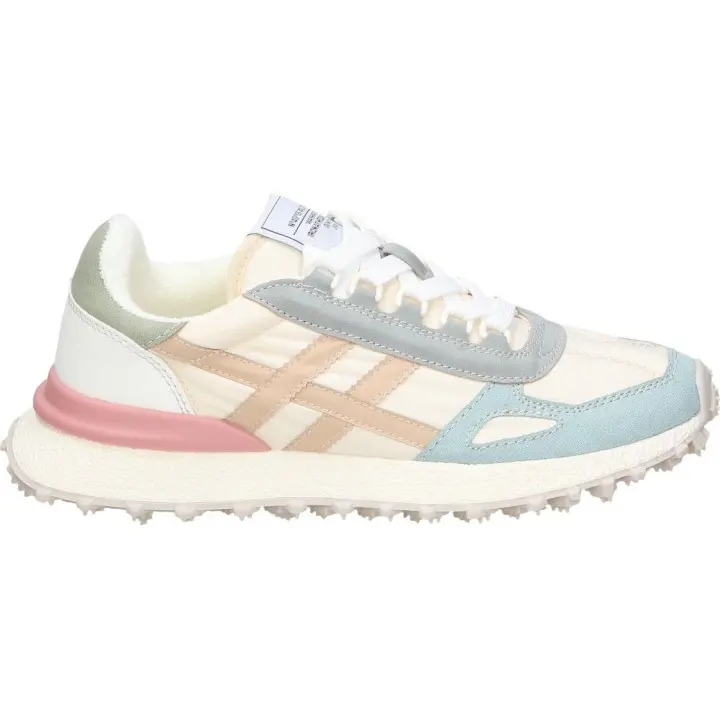 CORINA | Zapatillas Plataforma Corina para Mujer – Deportiva en Color Blanco con Detalles en Tonos Pastel – Sneakers con Cordones – Plataforma Baja y Cómoda – Casual – Versátiles – Moda – Modelo M5120 - 1