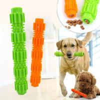 Juguetes Para Perros Masticables De Limpieza Dental Para Pequeños Y Medianos Perros Juguetes Dispensadores De Alimentos Accesorios Para Perros Material TPR Verde Naranja - details 1