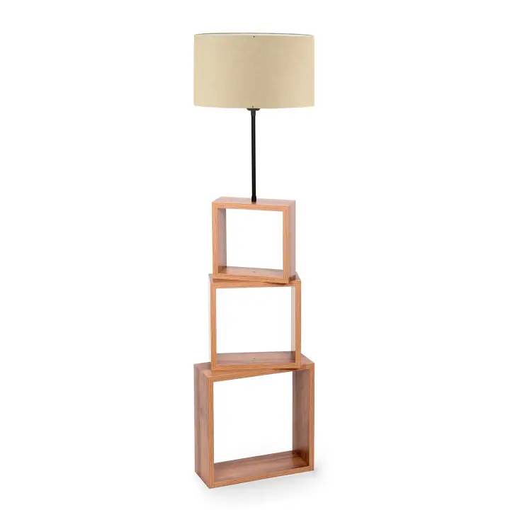 Lámpara de pie 37 x 91,5 cm. crema, tipo E 27 Max 45-60 W / 11 W LED WELLHOME - 1