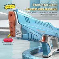 Pistola de Agua Eléctrica Niños Adultos, Alta Capacidad, Un Button Juguete de Piscina de Playa al aire libre de verano de tiro de Blaster de agua, Juguetes de Combate en el Agua-Bleu - details 2