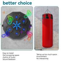 Máquina de boxeo musical inteligente con guantes de boxeo entrenador de boxeo montado en la pared Bluetooth compatible con equipos de boxeo para adultos y niños - details 12