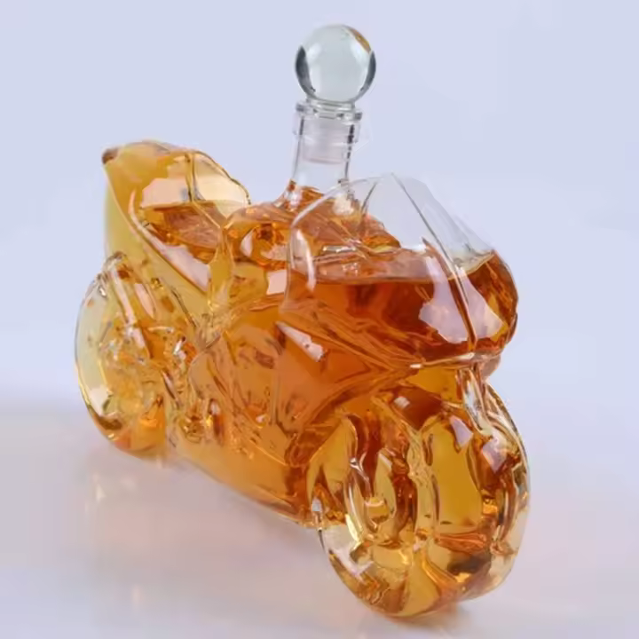 Decantador de whisky para motocicleta, elegante, 750 ml, para whisky, vino, whisky escocés o licor, 24 x 8 x 15 cm - 1