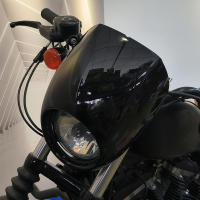 Faro Frontal De Motocicleta Cubierta De Careta Para Harley Sportster XL 883 1200 Dyna FX XL 1973-UP Cubierta De Lámpara De 5-3/4 Pulgadas Negro - details 1