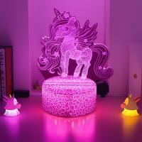 Lámpara Nocturna LED 3D Unicornio Anime Cambio De Color RGB Luz De Noche Para Niñas Decoración De Habitación Y Dormitorio Juguete Regalo - details 5