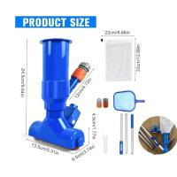 Aspiradora portátil para piscina: Limpiadora Subacuático con Bolsa de Cuchillo, de mano, miniaspiradora para Piscina, Azul - details 2