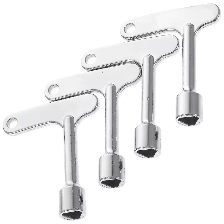 llaves de ascensor, llave de servicio, cerradura de panel triangular, llave triangular - 1