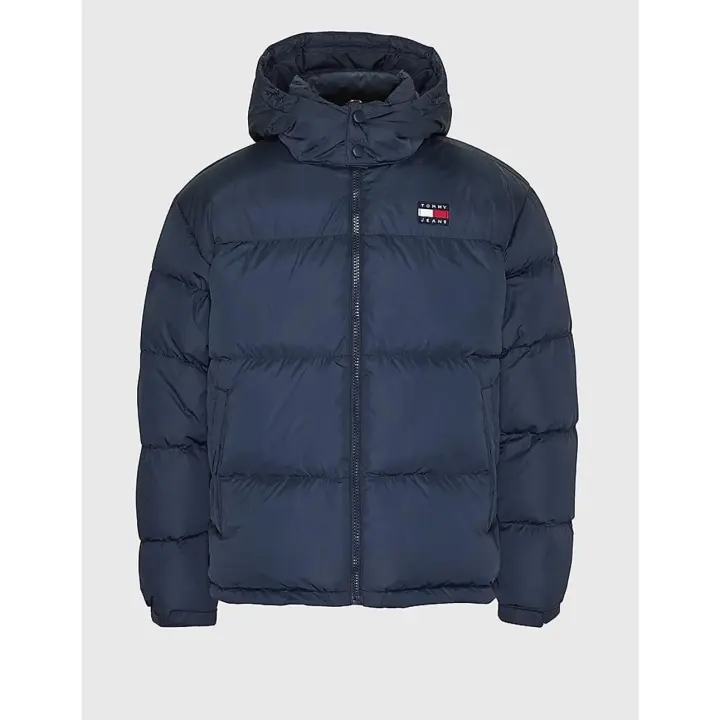 Anorak  Tommy Jeans Alaska De Plumas Con Capucha Azul Marino Hombre - 1
