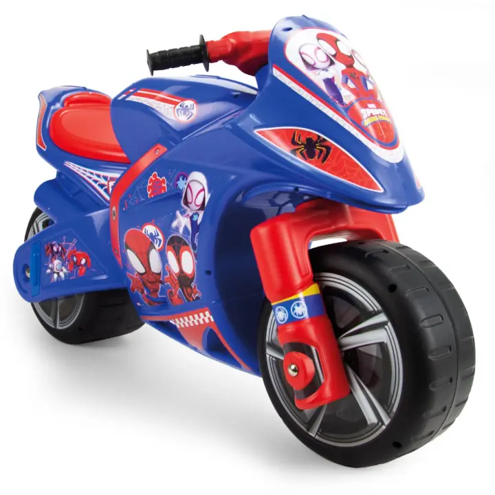 INJUSA - Moto Correpasillos Winner XL | Moto para Niños de 4 a 7 Años | con Diseño Ergonómico | Ruedas Anchas de Plástico | Asa de Transporte para Padres | 4 Versiones: Spidey de Marvel, Fireblade de Honda y Winner Amarilla o Negra - 1