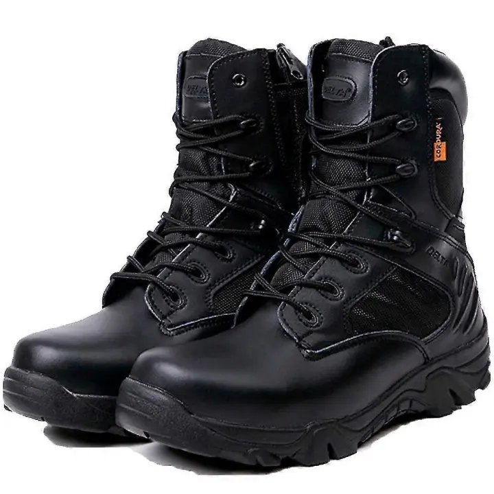 Botas militares de Combate de cuero para hombre, Zapatos de seuridad PARA EL Desierto, Botines Tácticos de invierno. - 1