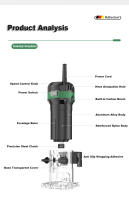 Enrutador eléctrico de madera para carpintería, recortador eléctrico de grabado, ranurado, máquina de tallado, Kit con cortador de fresado 800, 6,35 W, Enrutador eléctrico de madera - details 13