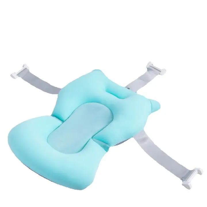 Asiento de baño para bebé, alfombrilla de apoyo plegable para bañera de bebé, almohadilla y silla para bañera de recién nacido, almohada antideslizante para bebé, cojín suave y cómodo para el cuerpo - 1