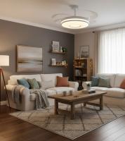 BEL AIR HOME - Ventilador Cronos - DC blanco, 4 aspas retráctiles, 72W LED 3000|4000|6000K. Para habitaciones y salones. - details 0