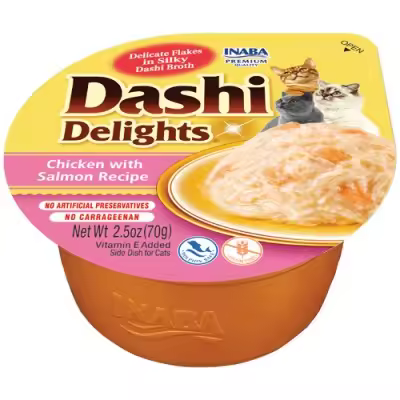 Inaba Inaba churu Dashi Delights Pollo & Salmón - Complemento alimentario para gatos - 1