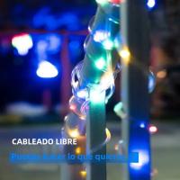 Guirnalda De Luces Solares Impermeables LED Para Jardín Exterior Cadena De Luces De Hierro Cuádruple Para Decoración De Navidad Boda Fiesta - details 3