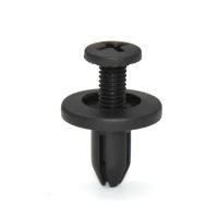 AD 50pcs Clips De Plástico Negros Para Automóvil Con Agujero De 8mm Retenci\u00f3n De Puertas Y Cubiertas Líneas Barbs Rivet Herramientas De Reparación De Coches - details 2