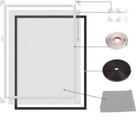 Pantalla de Mosca DIYMagnetic ajustable para Ventanas, ventana de Malla de Insectos, fácil instalación, tamaño Máximo 110*120cm (Malla Gris de Marco Blanco) - details 3
