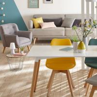STARLEY- Mesa Auxiliar Nórdica Con Tapa De Madera Extraíble Mesita De Centro Para Café Té Estructura Metálica Pone Salón Dormitorio Habitación Mesita De Centro Cónica 39X38cm - details 6