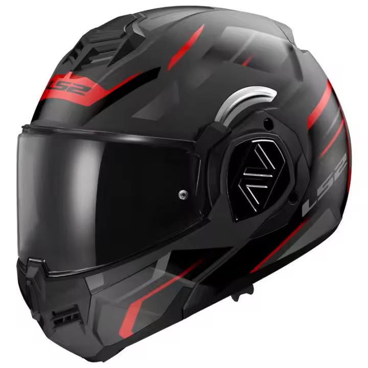 CASCO LS2 MODULAR FF906 ADVANT KUKA NEGRO-ROJO TALLA M - 1