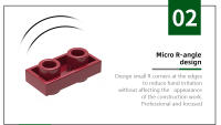 Wange 281Pcs Convexos Bloques De Construcción Doble Cara 11001 Accesorios MOC Compatible Con Bloques De Crea DIY Juguetes Para Niños Regalo Caja - details 3