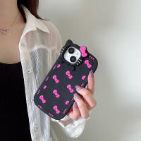 Funda De Silicona Anticaída Con Diseño De Gato Hello Kitty 3D Para iPhone 15 14 13 pro Max 11 12 13 pro Estilo Y2K Con Borde Completo - details 4