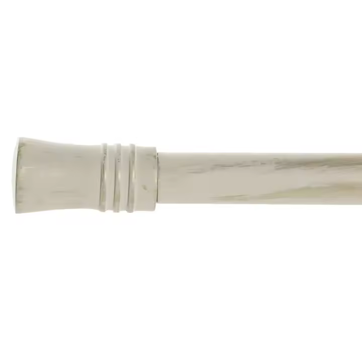 Dcasa Barra de Cortina Extensible de Metal Beige Envejecido para Dormitorio de 120-210 cm - 1