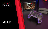 Mats Gaming MGP-BT2, Gamepad Bluetooth 5.0, RGB Neon, Adaptador Universal Smartphone hasta 7", Función Turbo, Vibración Háptica, Gatillos Analógicos, Función de Macros, Conexión Dual, Switch, Switch 2, PC, Android, iOS +13.0, PS3, PS4, Negro - details 0