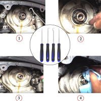 Juego De 4 Piezas De 165mm Herramientas De Sellado Para Automóviles Con Retirador De Sellado O-Ring Y Agujas Herramientas Azules - details 9
