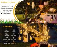Luces Solares LED Para Jardín Y Árboles 8 Modos Impermeables Para Decoración De Navidad Y Exterior - details 1