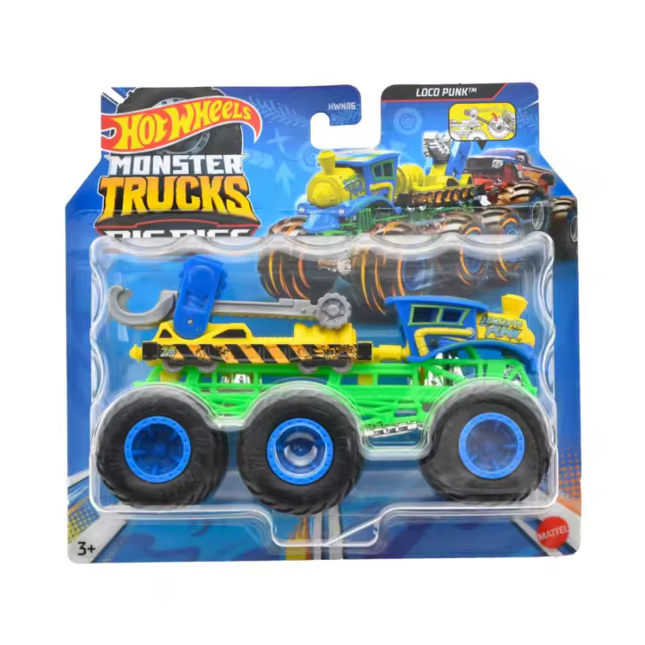 Hot Wheels Vehículo Monster Trucks Big Rigs Vehículos miniatura a escala Mattel - 1