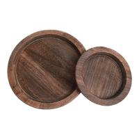 Tazón De Madera Redondo Para Mesa De Café Soporte Para Velas Decoración Del Hogar Tenedor De Servicio Pequeño Multipropósito Estilo Rustico - details 2