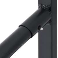 vidaXL Soporte montura 2 brazos portátil con gancho brida hierro negro - details 6