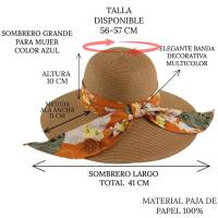 Kebedo Moda Sombrero de Paja Papel de alta calidad, Protección UV UPF 50+ | Visera Mujer Adulto de Verano Gorro Plegable Grande Lujo | Vacaciones Playa Sol Casual Talla Única ajustable 56-57CM marrón - details 0