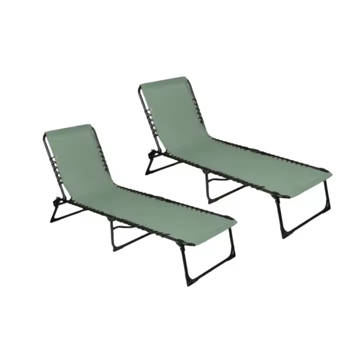 Set 2 Tumbona Hamaca Plegable para Playa, Jardín, Terraza  - Silla Hamaca Multiposiciones de Metal - 3 Posiciones - Ideal para Jardín, Terraza, Playa - 1