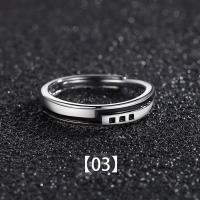 Anillo Abierto Ajustable De Cobre Vintage Geométrico En Color Plata Para Hombres Y Mujeres Anillo De Enunciado Unisex - details 3