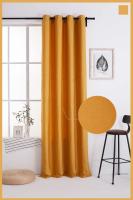 Cortina serie de lino de terciopelo poliéster 150x260cm.Decorar para el hogar, sala de estar y dormitorio, estilo americano, 1 Panel. - details 3