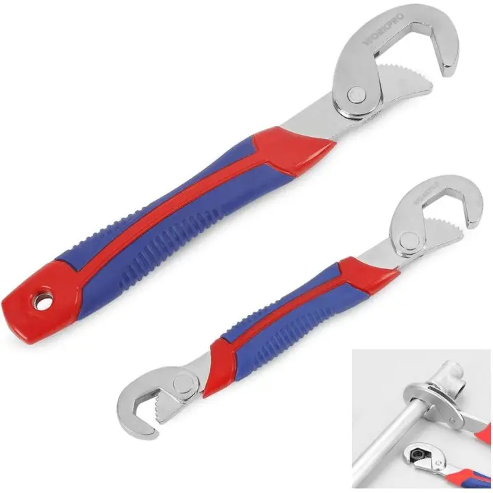 Llave para tuercas multiusos ajustable - Juego de 2 llaves universales - 1