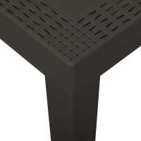 vidaXL Mesa de jardín de plástico gris antracita 79x65x72 cm - details 3